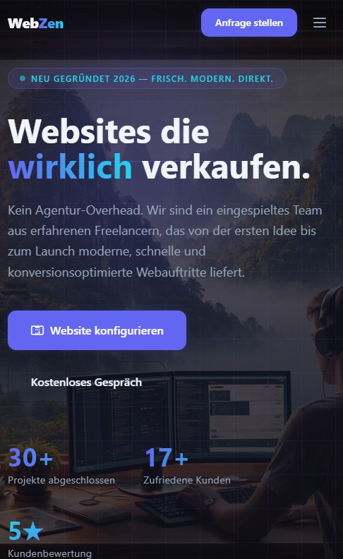 Website-Vorschau Mobil